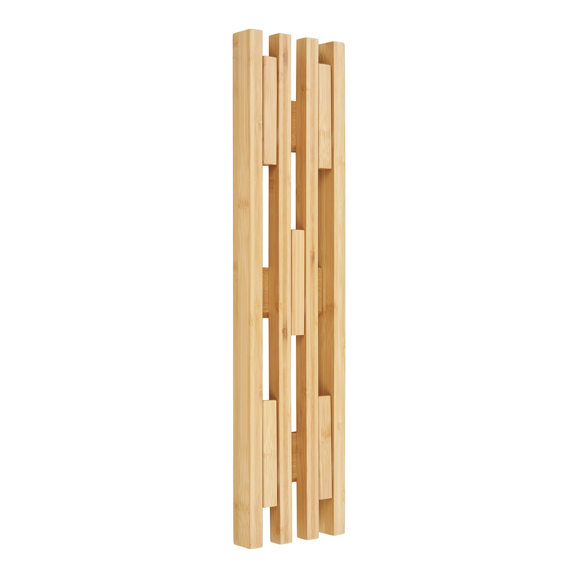 Ember – Wandgarderobe aus Bambus, Natur, 9,5 × 14 × 60 cm